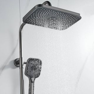 Душевая стойка Shevanik S9636T оружейная сталь